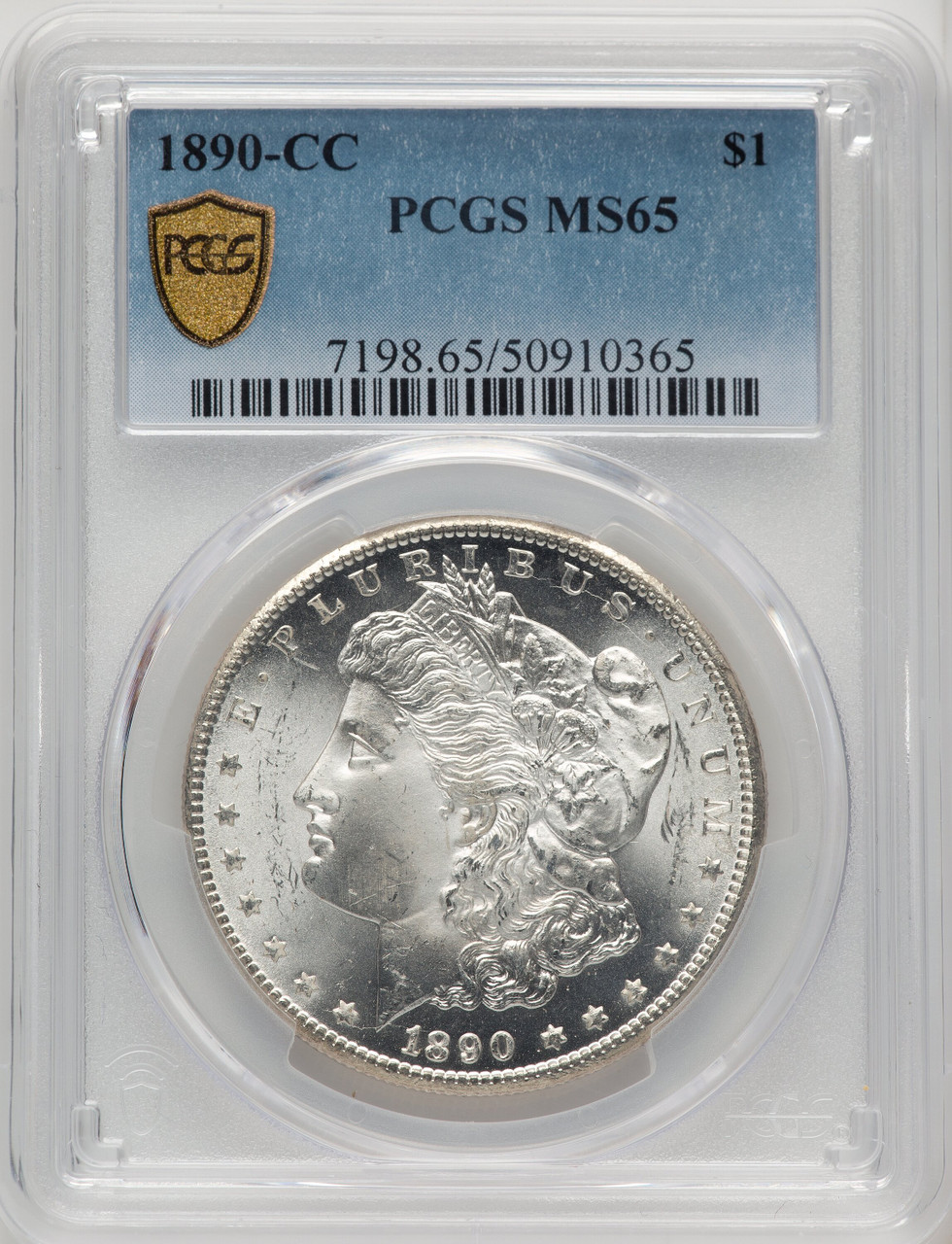 1890-CC US Morgan Silver Dollar $1 - PCGS MS65 [V-HA-772950013