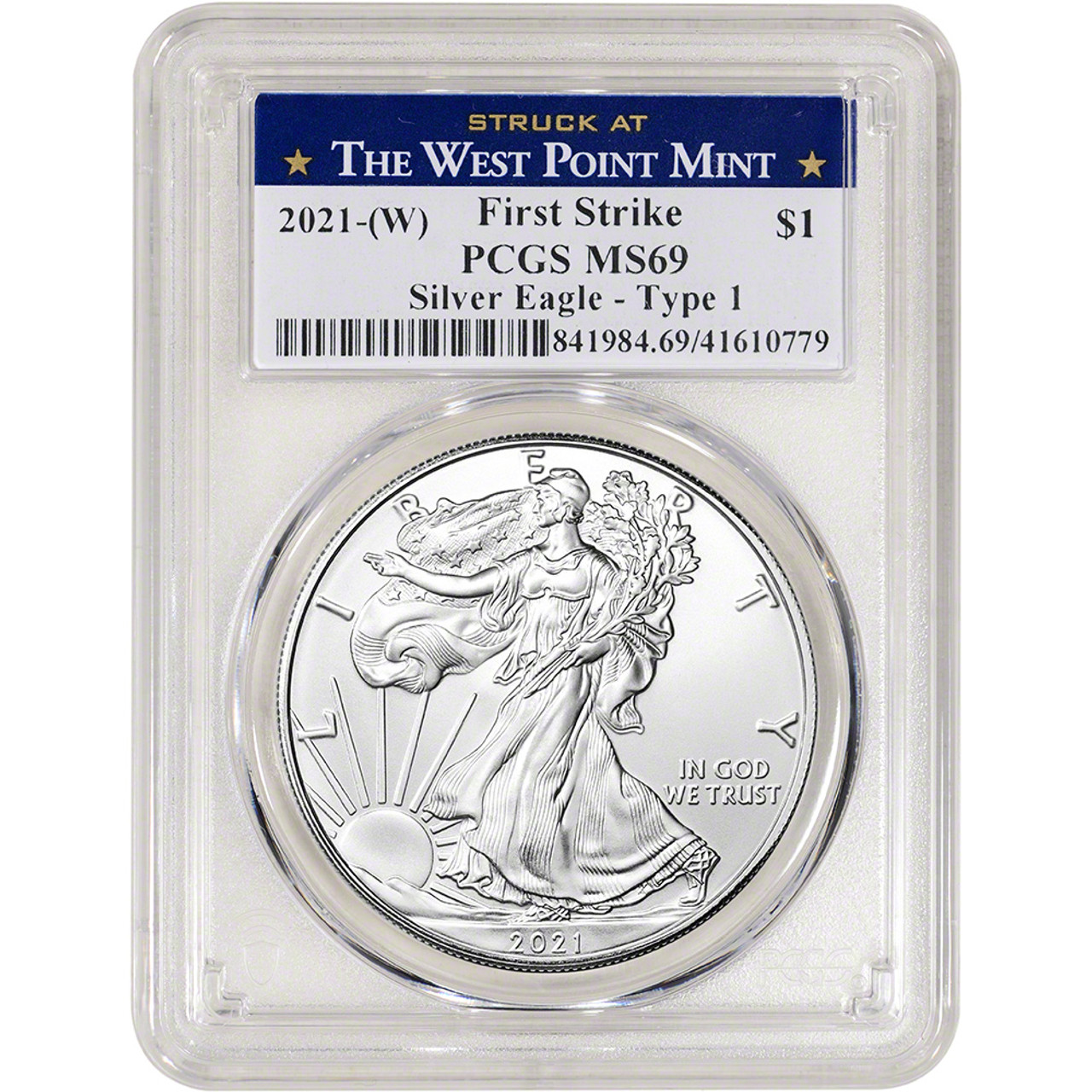 ★安心のPCGS鑑定済み〜イーグル銀貨 2021 PCGS MS69 2セット