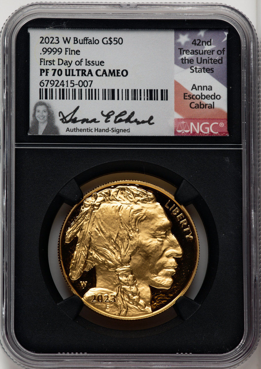 2023-W American Gold Buffalo Proof 1 oz $50 FDI - NGC PF 70 ULTRA