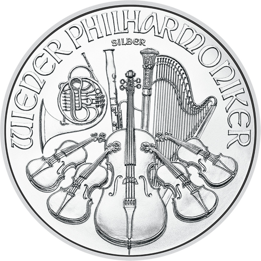 2025 Austria Silver Philharmonic 1 oz 1.5 Euro - BU - Ten 10 Coins