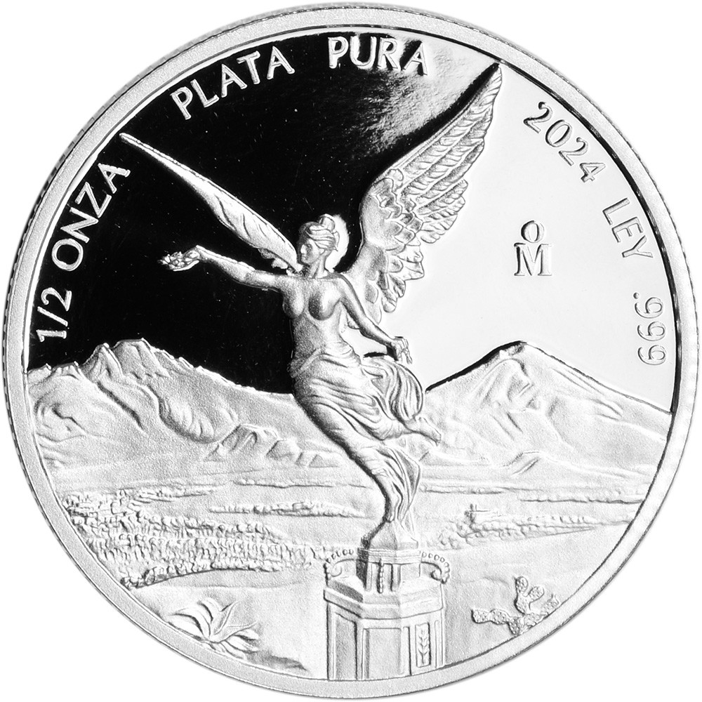 メキシコ銀貨　2枚セット　B13 2024 Mexico Silver Libertad 1/2 oz 1/2 Onza - Proof [24-LIBERTAD-S