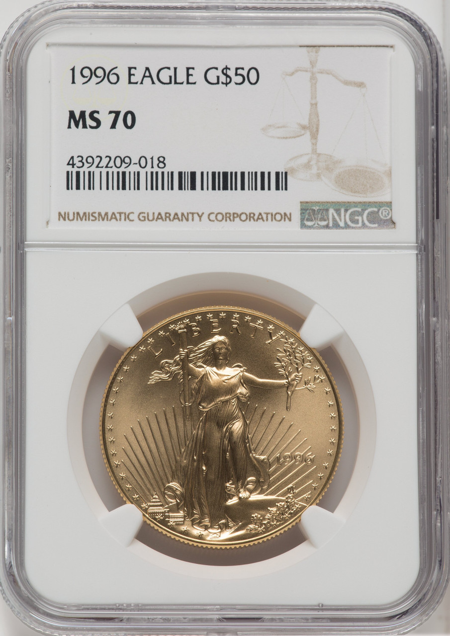 1996 American Gold Eagle 1 oz $50 - NGC MS 70 [V-HA-762782001