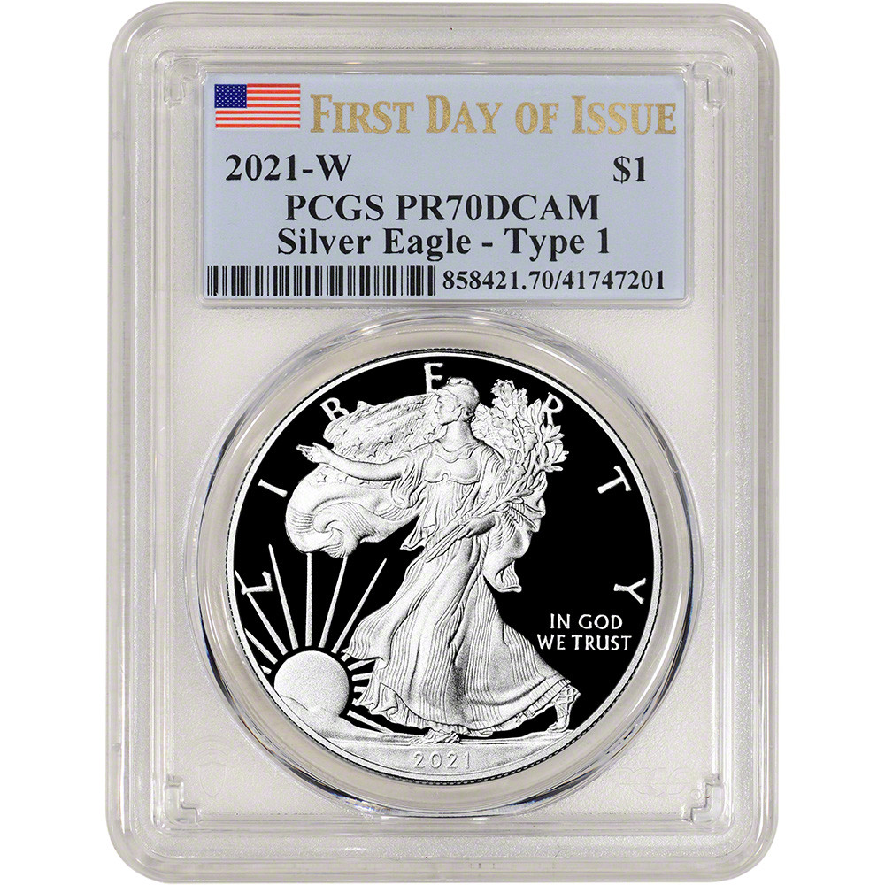 2021 W American Silver Eagle Proof - PCGS PR70 DCAM First Day