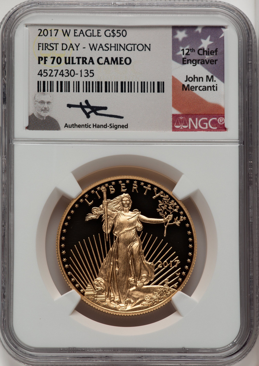 2017-W American Gold Eagle 1 oz $50 FDI - NGC PF 70 ULTRA