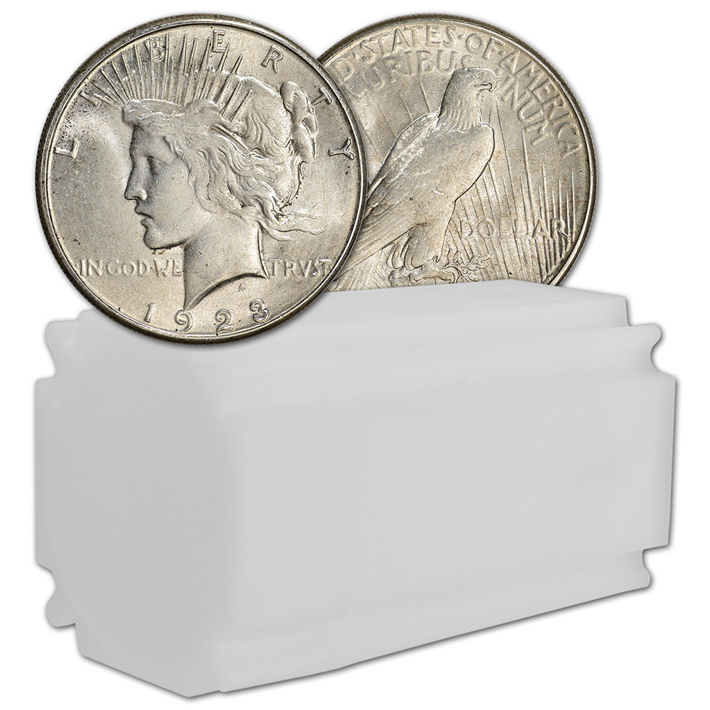 1923 S US Peace Silver Dollar $1 - BU - Roll of 20 Coins [23-S