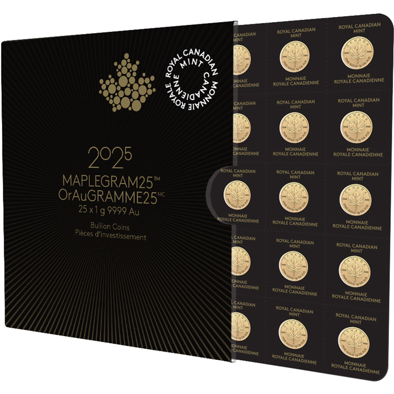  CANADIAN MINT MONNAIE 記念メダル 2025 25x1 gram Gold Maplegram25 - RCM - Royal Canadian Mint