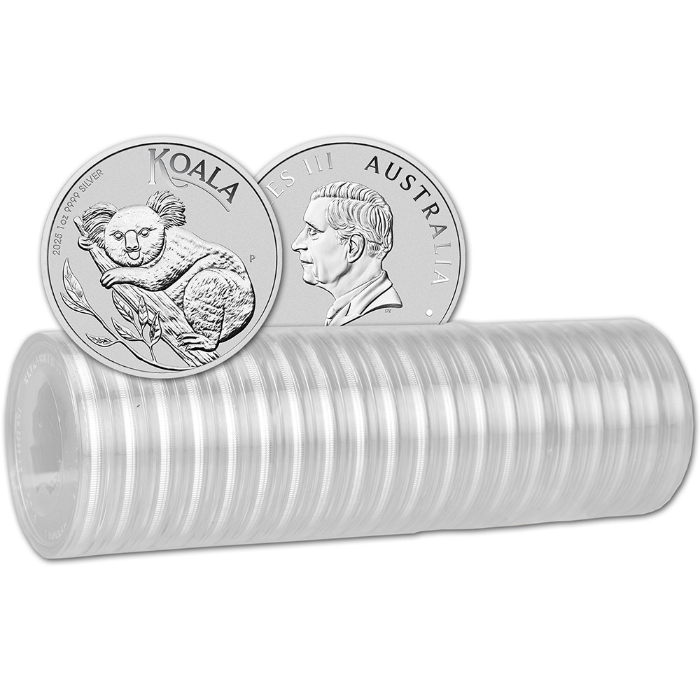 2025 P Australia Silver Koala 1 oz $1 - 1 Roll - Twenty 20 BU