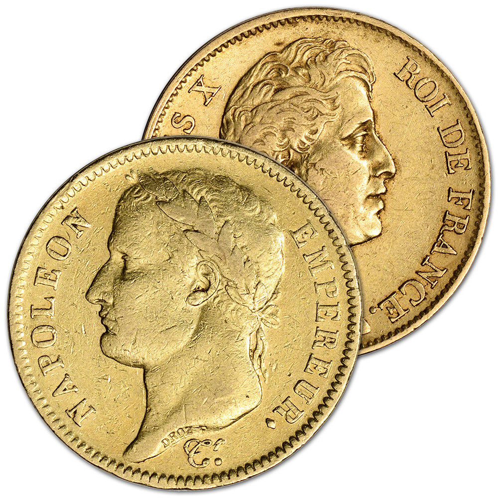 France Gold 40 Francs .3734 oz - Random Design - Avg Circ - Random