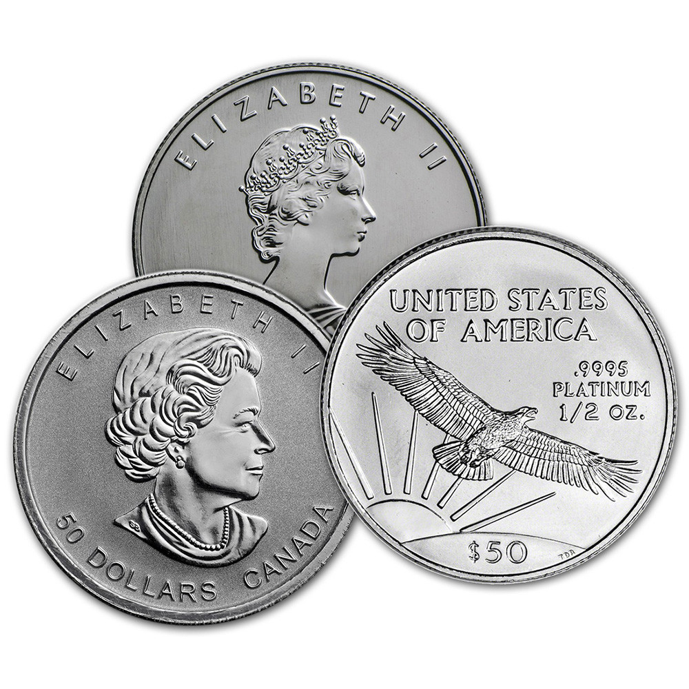 1/2 oz Platinum Coin .9995 Fine - Random Brand - Secondary Market