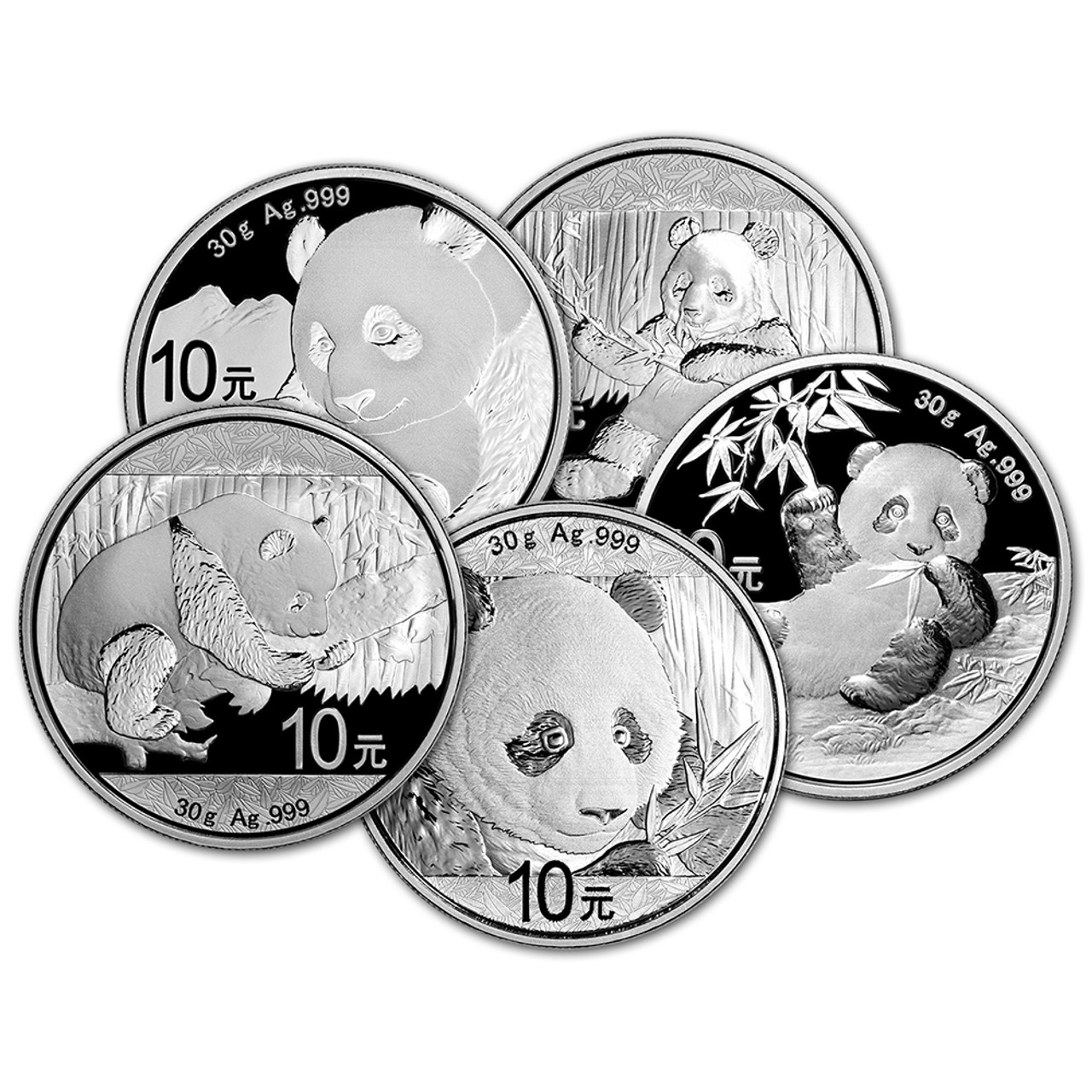 にゃお.pu.pu. China Silver Panda Coin (30 g) 10 Yuan - BU in Original