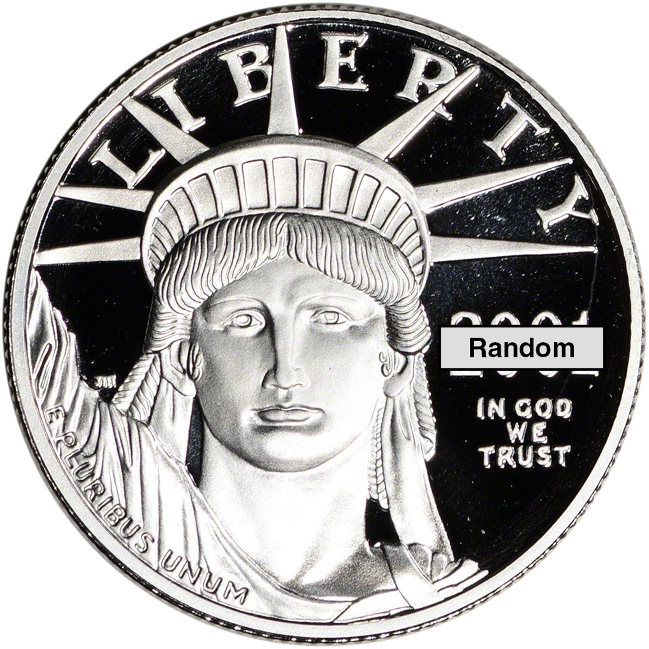 American Platinum Eagle Proof 1/2 oz $50 - Coin in Capsule
