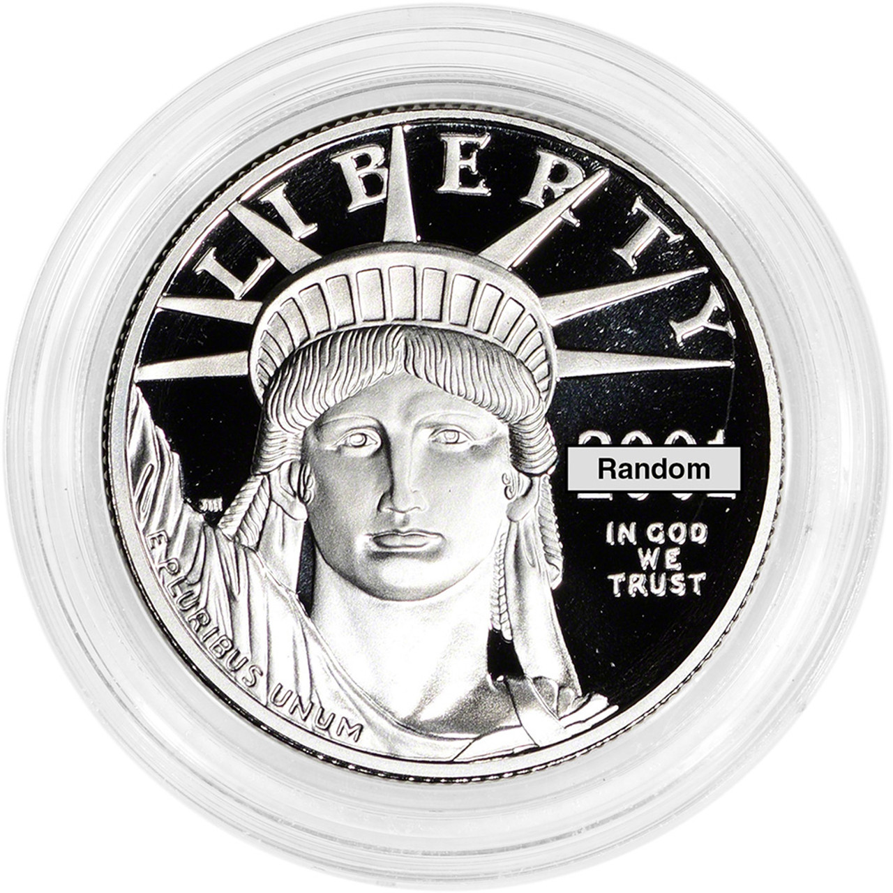American Platinum Eagle Proof 1/2 oz $50 - Coin in Capsule