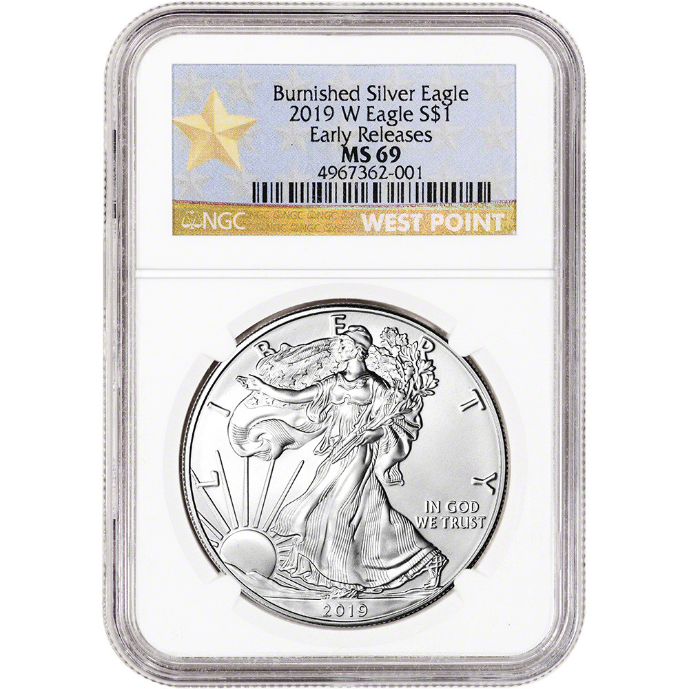 2019 W American Silver Eagle Burnished - NGC MS69 Early Releases