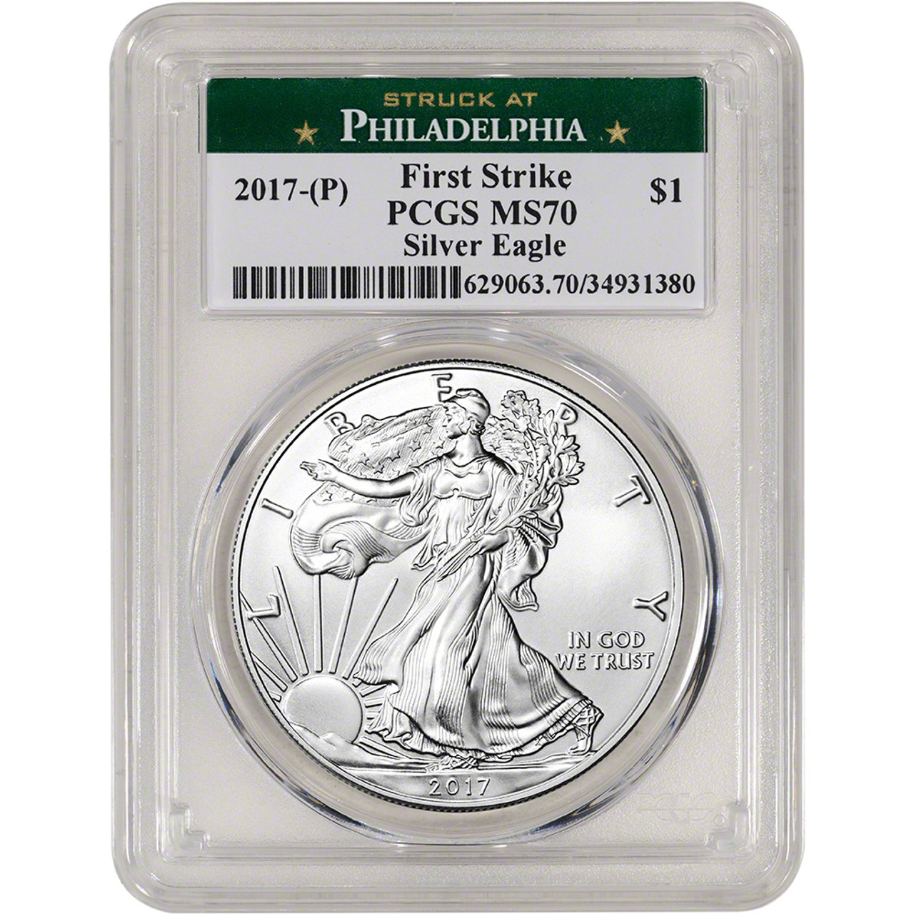 2017 (P) American Silver Eagle - PCGS MS70 First Strike