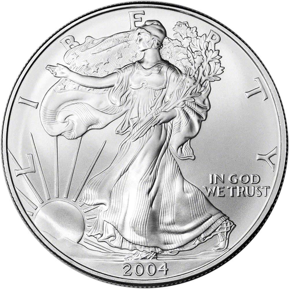 2004 American Silver Eagle - NGC MS70 [04-ASE-N-MS70-NSL