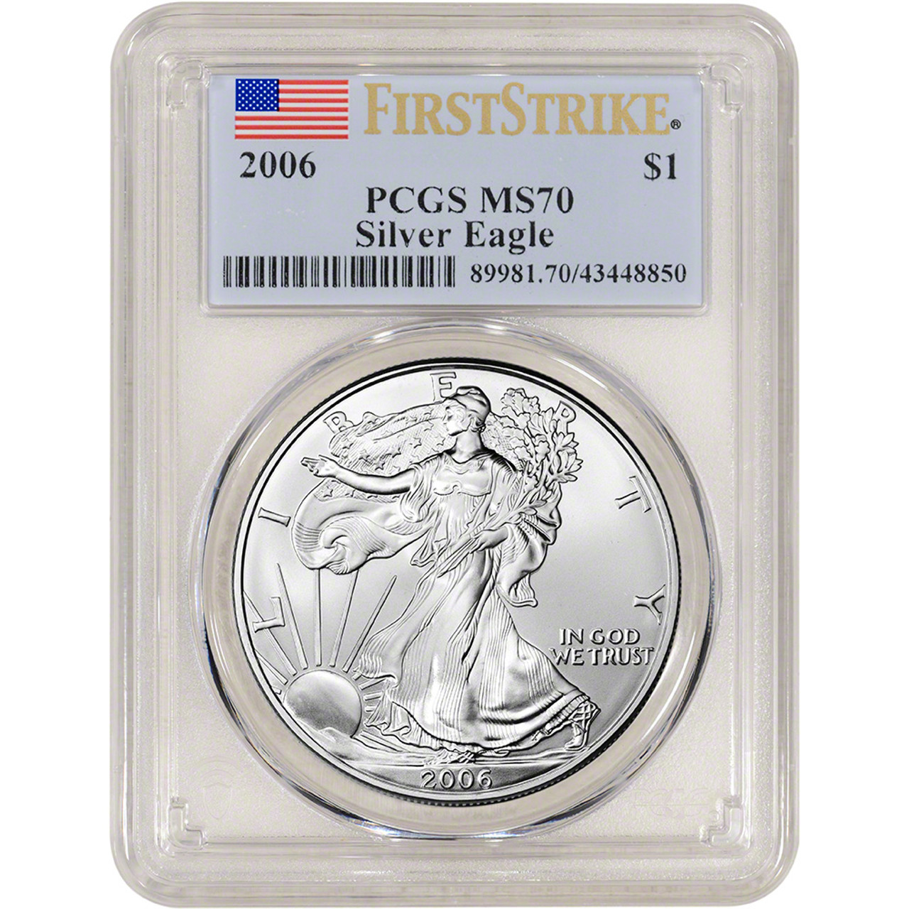 2006 American Silver Eagle - PCGS MS70 First Strike [06-ASE
