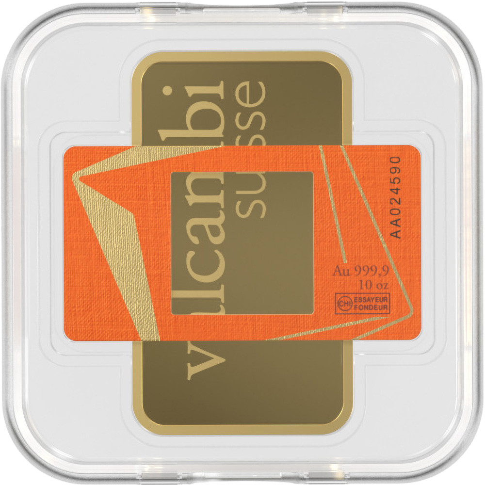 10 oz. Gold Bar - Valcambi Suisse - 999.9 Fine Sealed with Assay