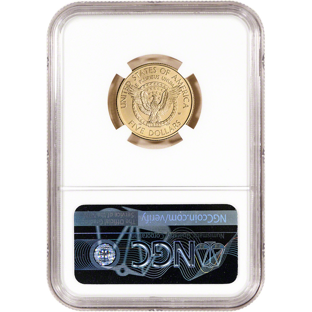 1997 W US Gold $5 Franklin Delano Roosevelt Commemorative BU - NGC
