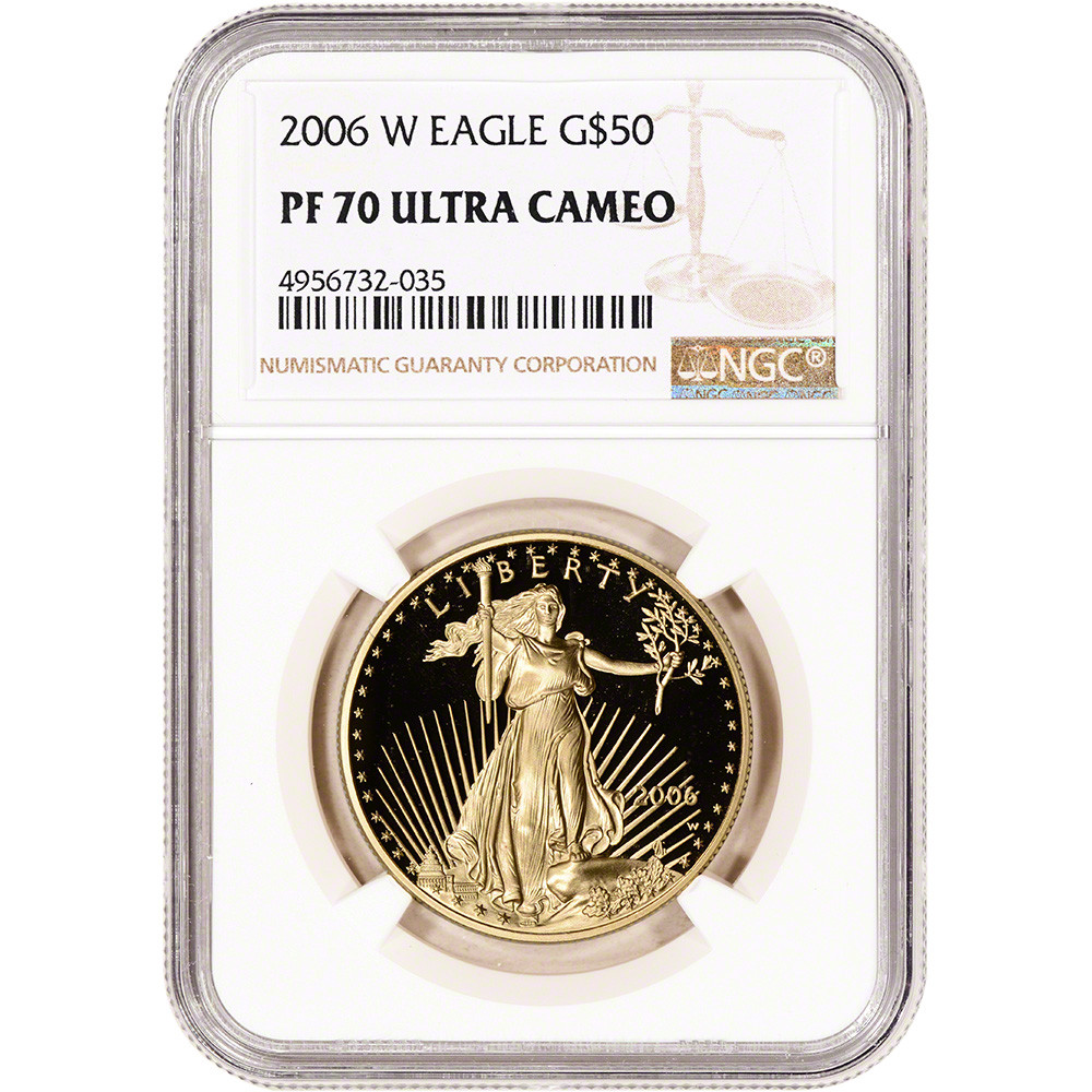 2006-W American Gold Eagle Proof 1 oz $50 - NGC PF70 UCAM [06-W