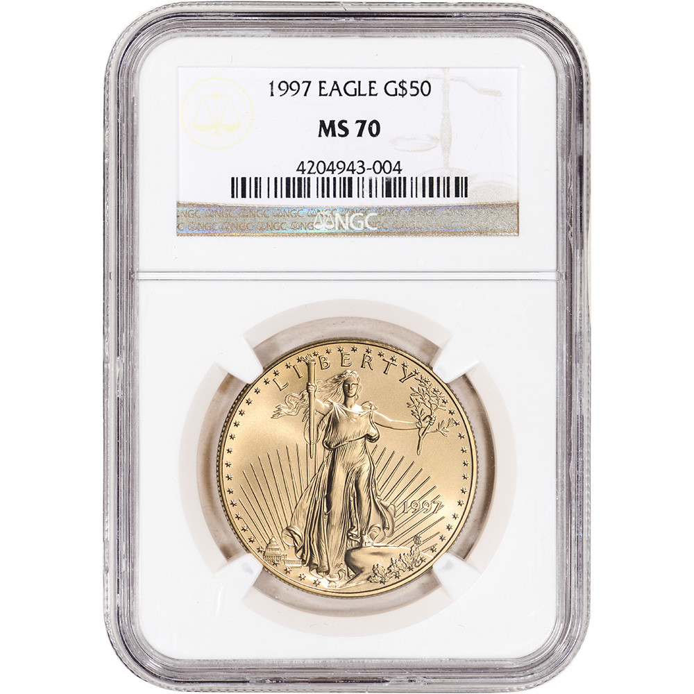 1997 American Gold Eagle 1 oz $50 - NGC MS70 [97-AGE-50-N-MS70