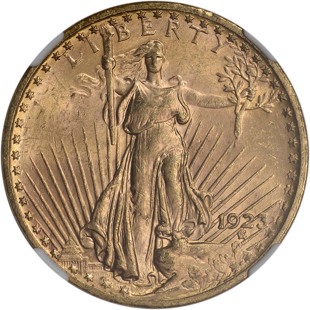 1923 US Gold $20 Saint-Gaudens Double Eagle - NGC MS63 [23-USG-STG
