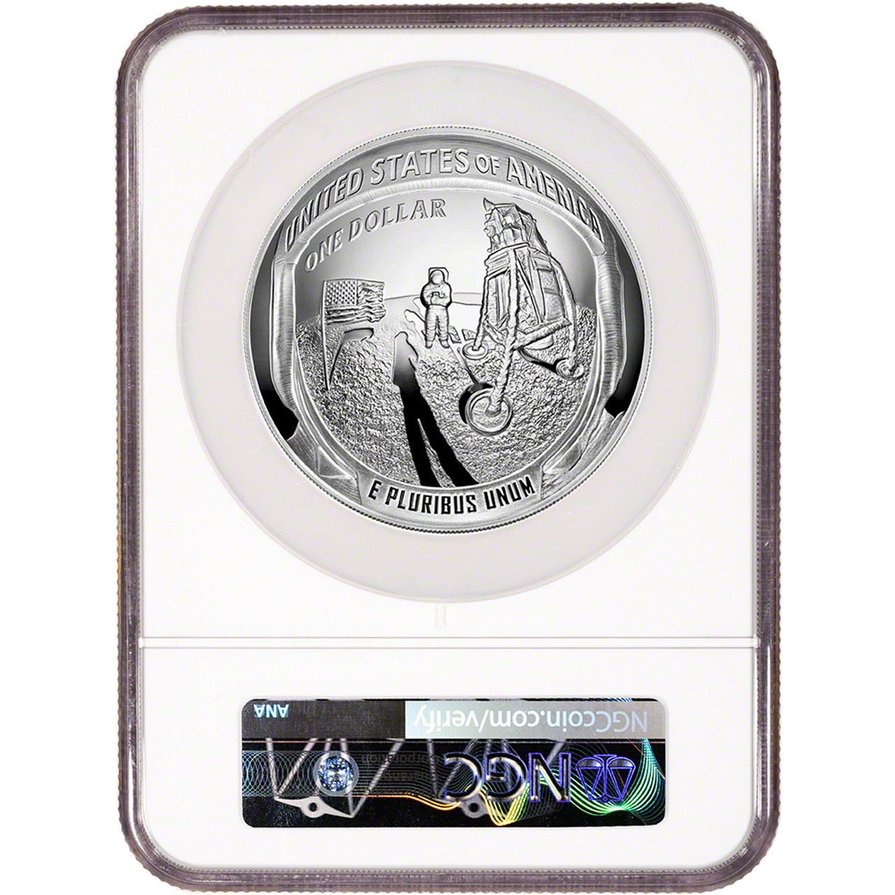 2019 P Apollo 11 Commemorative 5 oz Proof Silver $1 NGC PF70 First