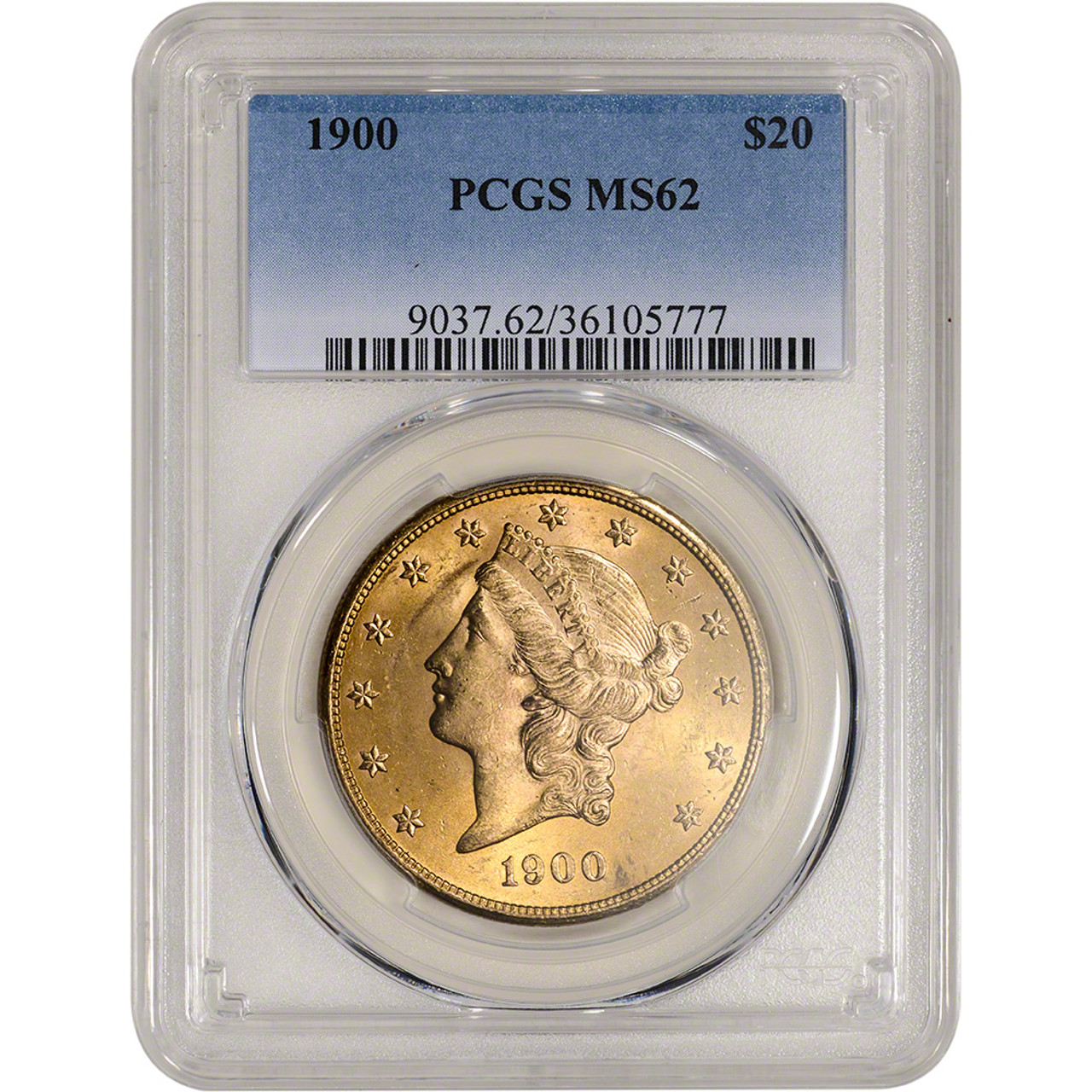 1900 US Gold $20 Liberty Head Double Eagle - PCGS MS62 [00-USG-LIB