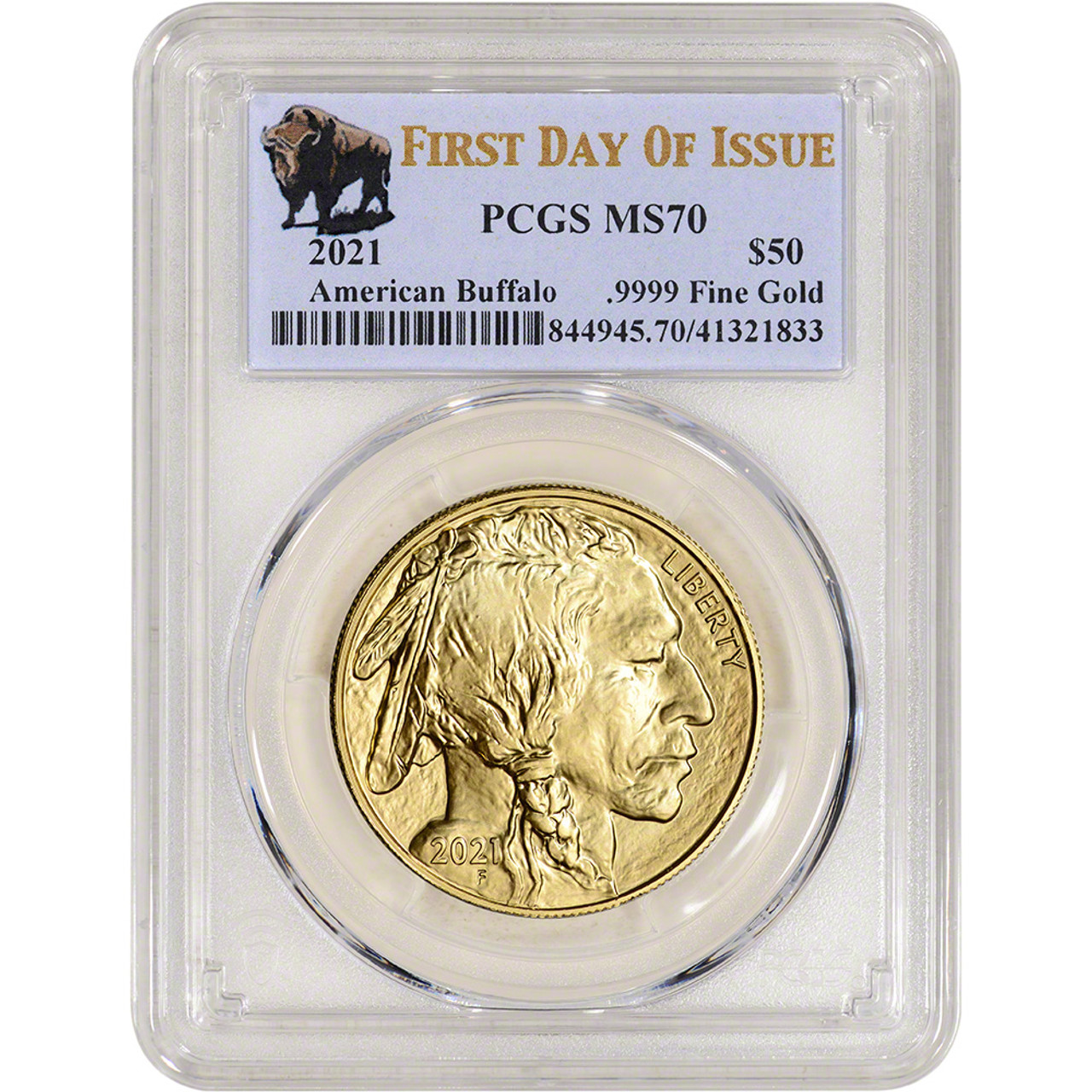 2021 American Gold Buffalo 1 oz $50 - PCGS MS70 First Day of Issue