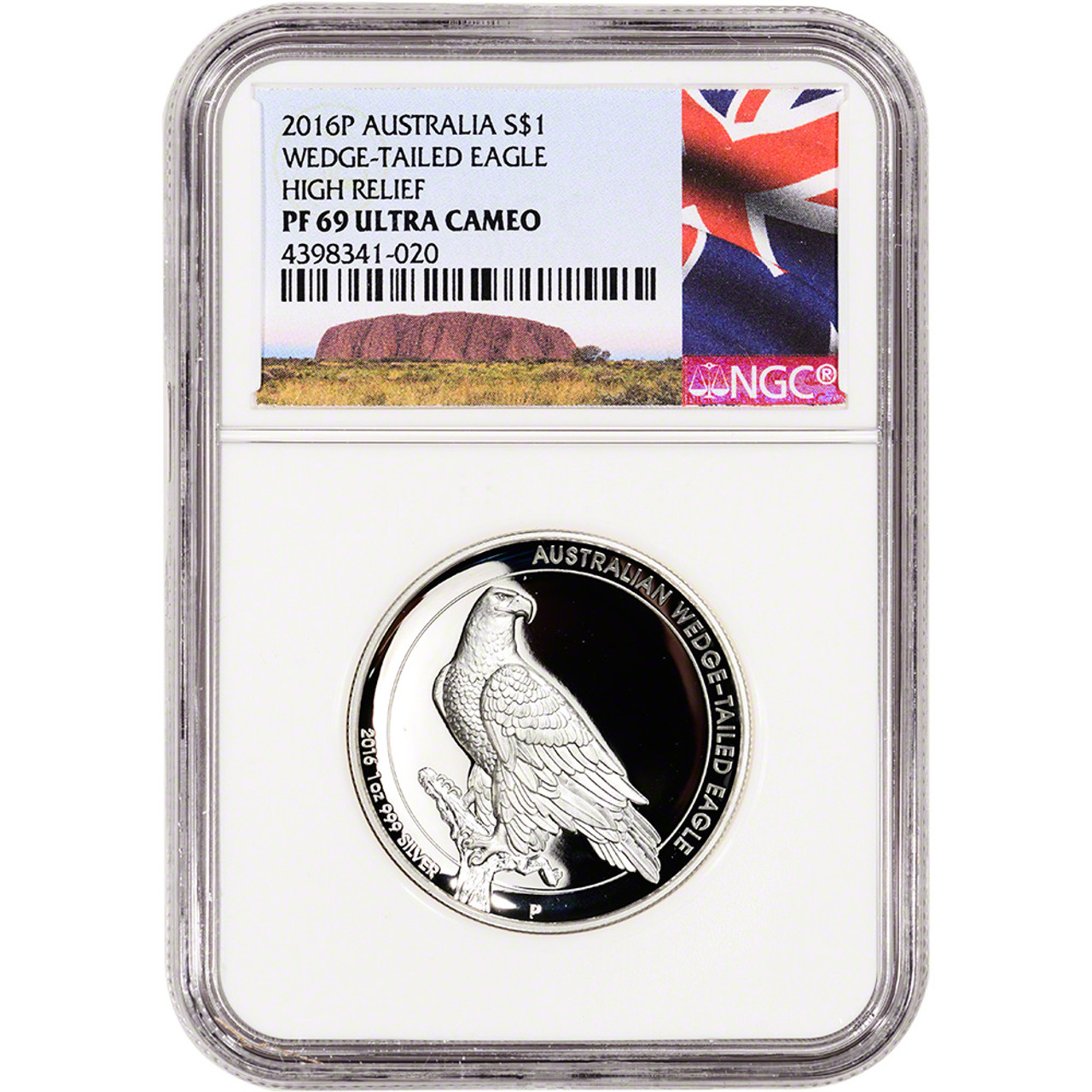 2016-P Australia Silver Wedge-Tailed Eagle High Relief Proof $1 