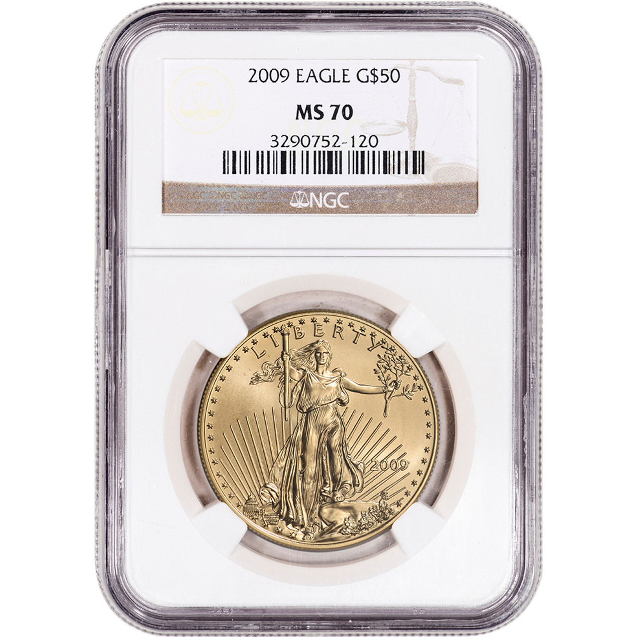 2009 American Gold Eagle 1 oz $50 - NGC MS70 [09-AGE-50-N-MS70