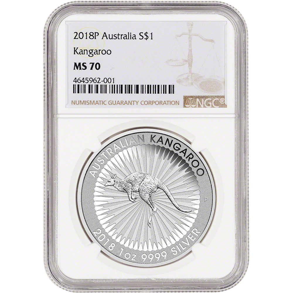 2018年オーストラリアカンガルーPCGS MS70 EARLYISSUE 2018 P