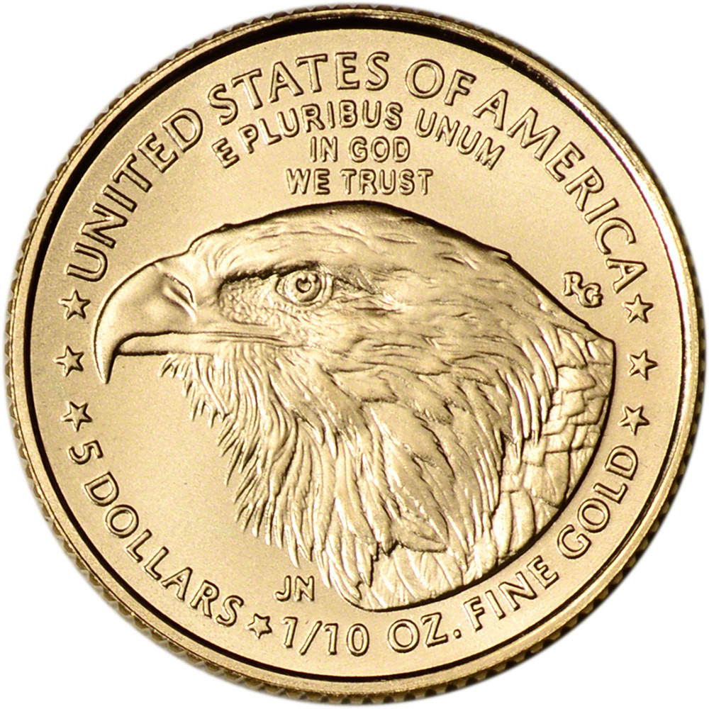 2021 American Gold Eagle Type 2 1/10 oz $5 - PCGS MS70 First Day