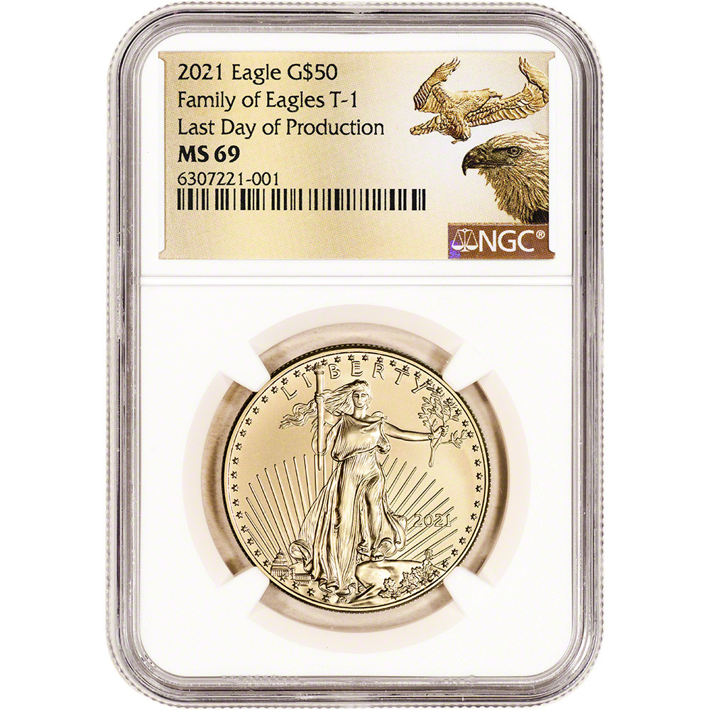 2021年 イーグル MS 69 NGC認証 2021 Type 1 SAE MS69 NGC | SilverTowne
