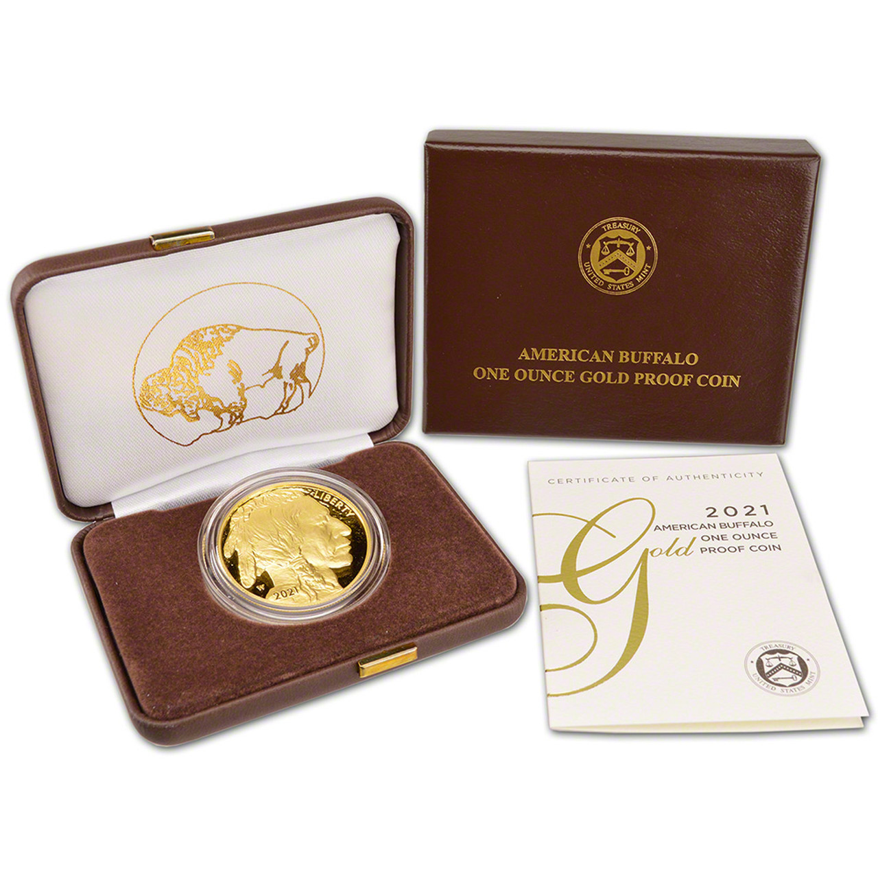 2021 W American Gold Buffalo Proof 1 oz $50 in OGP [US-21-W-BUFF