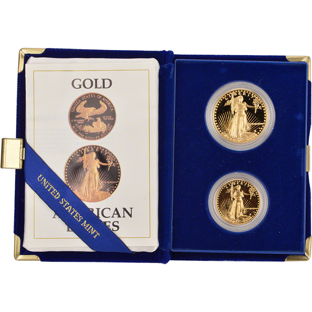 1987 American Gold Eagle Proof Two Coin Set in OGP [US-87-AGE-2SET