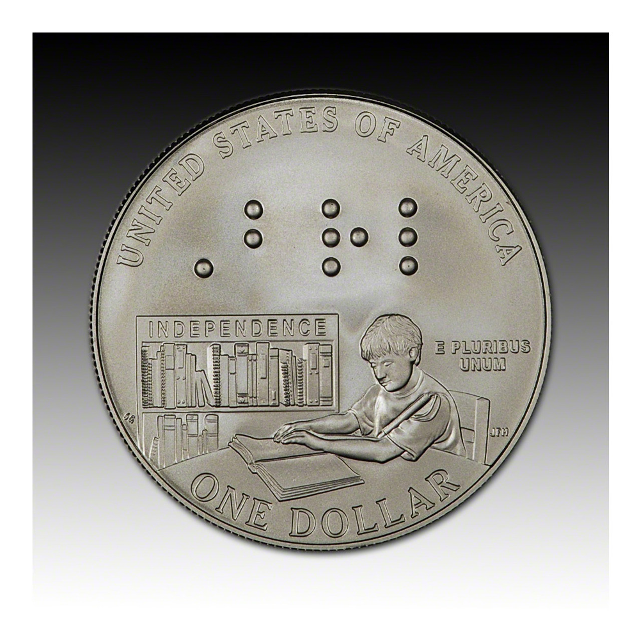 2009-P Louis Braille Bicentennial Commemorative Silver Dollar Mint