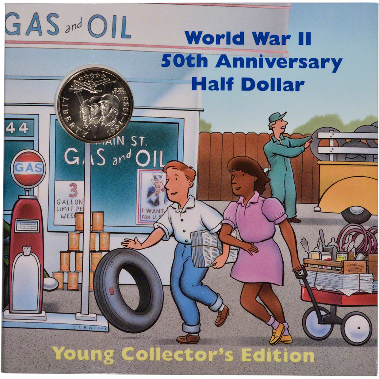 1993-P US World War II Commemorative Half Dollar - Young Collector's  Edition [US-MC-HD-93-P-WWII-YCE] - Liberty Coin