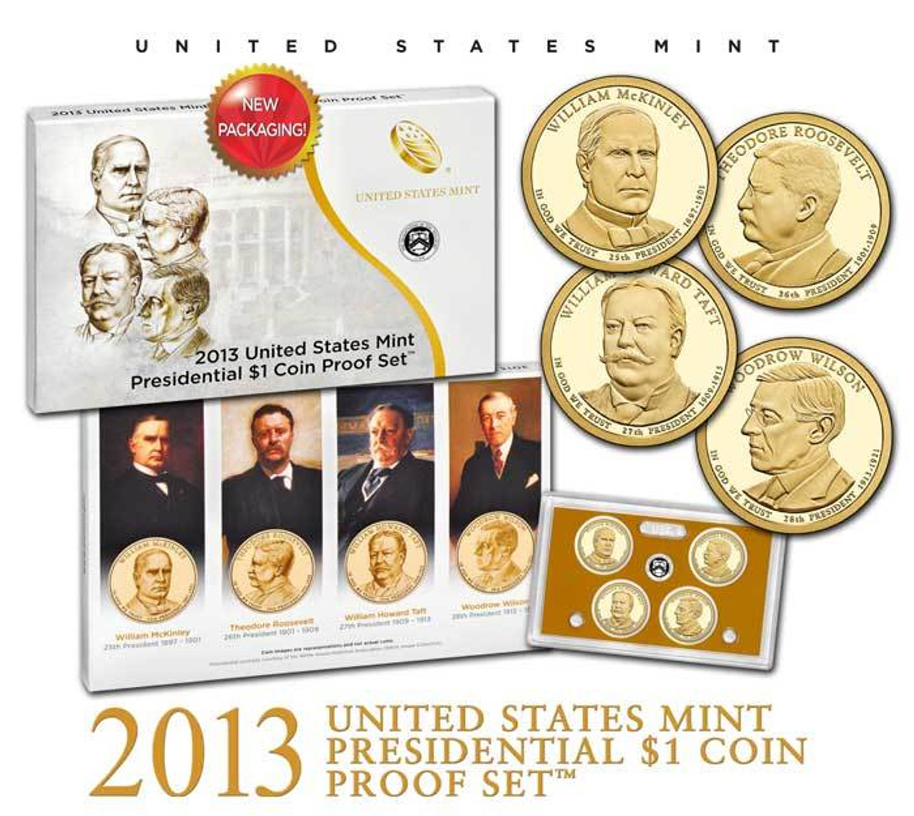 2013 US Mint Presidential $1 Coin Proof Set in OGP [US-PEP-2013