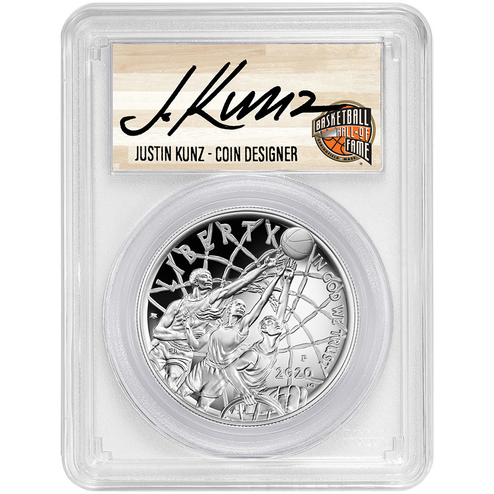 2020-P US Basketball Commem Proof Silver $1 PCGS PR70 First Strike