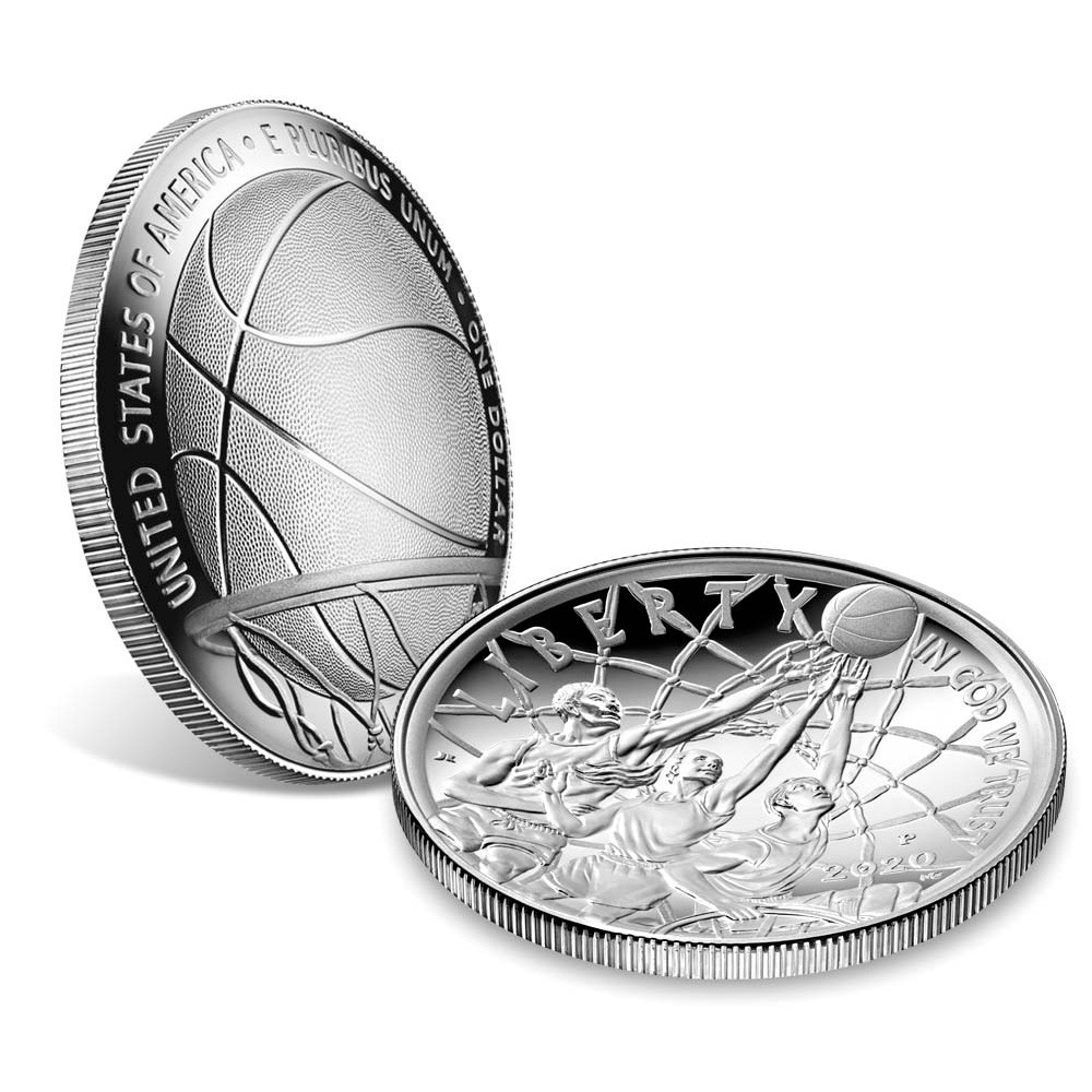 2020-P US Basketball Commem Proof Silver $1 PCGS PR70 First Strike