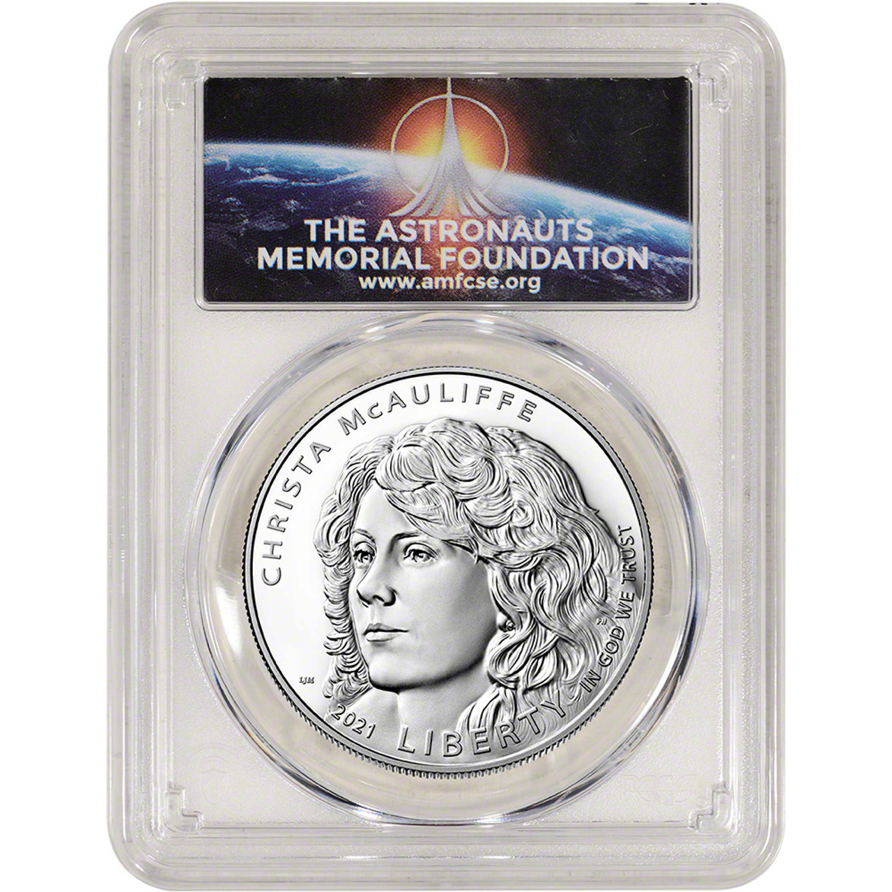 2021 P US Christa McAuliffe Commemorative Proof Silver Dollar