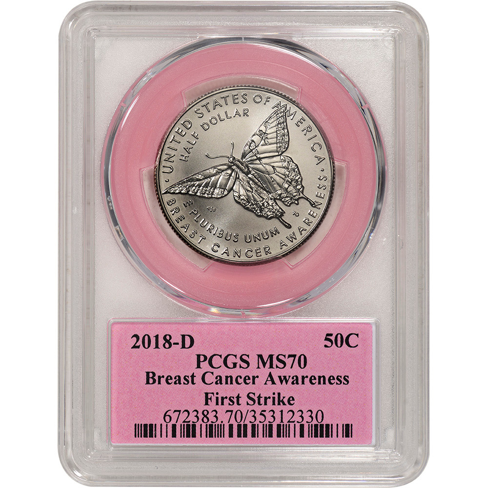 2018-D US Breast Cancer Commemorative BU Half Dollar PCGS MS70