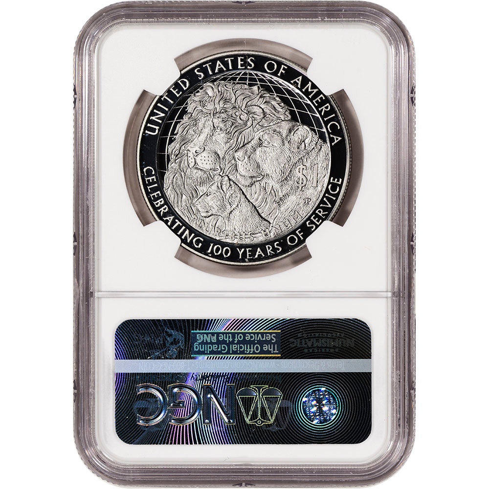 2017-P US Lions Club Commemorative Proof Silver Dollar - NGC PF70