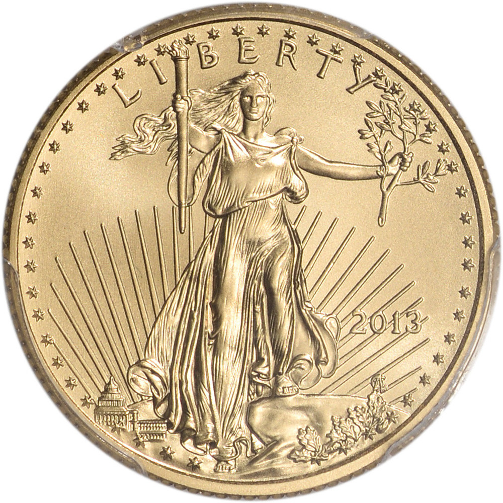 2013 American Gold Eagle 1/4 oz $10 - PCGS MS70 First Strike [13