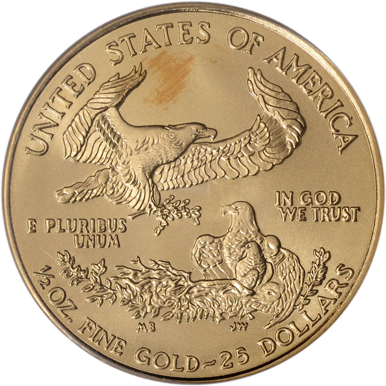 N0501T187　PCGS　MS69　2006年　アメリカ　1ドル　銀貨　一点 2006 American Gold Eagle (1⁄2 oz) $25 - PCGS MS69 - First Strike