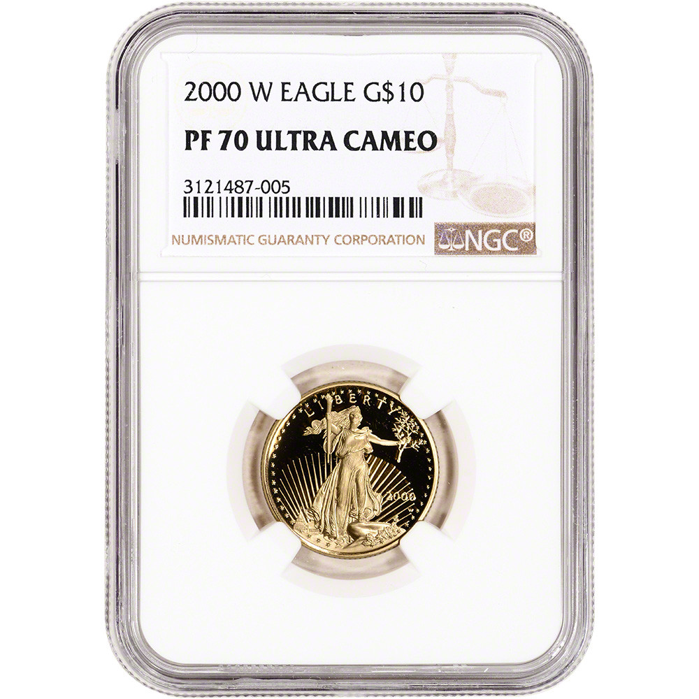 2000-W American Gold Eagle Proof 1/4 oz $10 - NGC PF70 UCAM [00-W