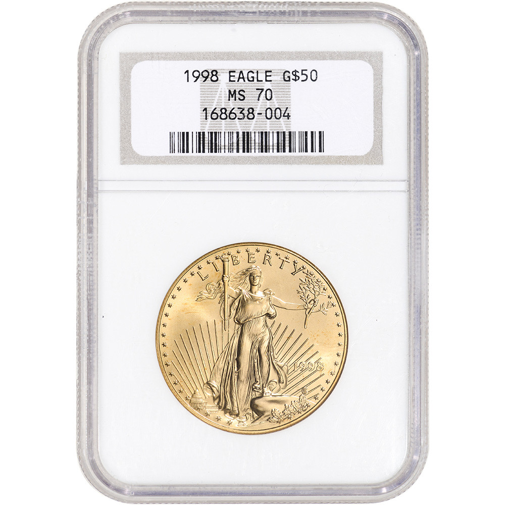 1998 American Gold Eagle 1 oz $50 - NGC MS70 [98-AGE-50-N-MS70-OSH