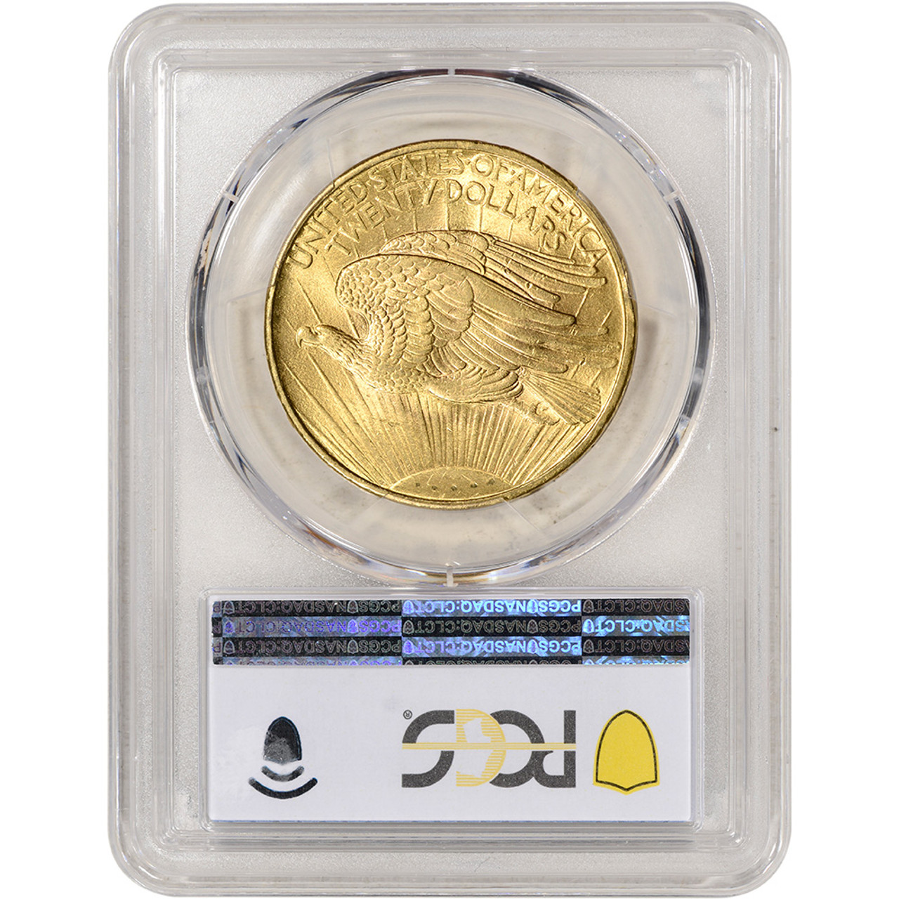 US Gold $20 Saint-Gaudens Double Eagle - PCGS MS62 - 1908 No Motto