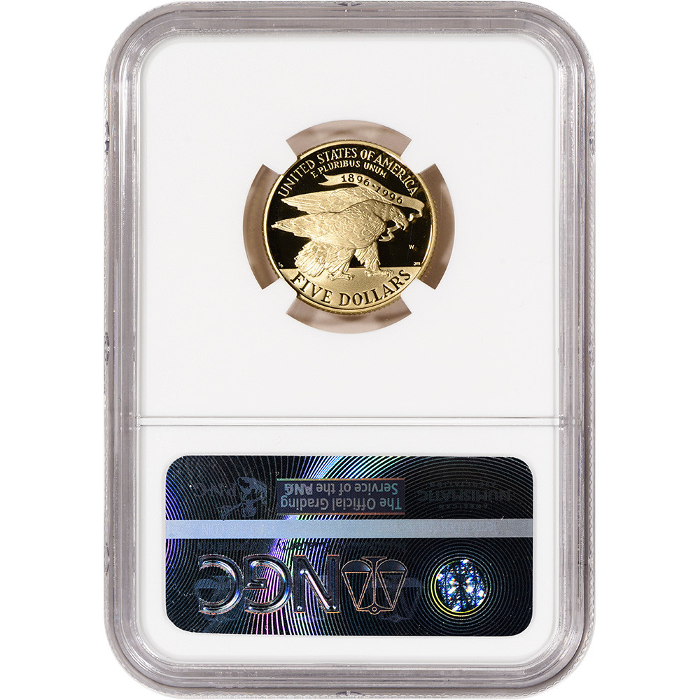 1995-W US Gold $5 Olympic Stadium Commemorative Proof - NGC PF69