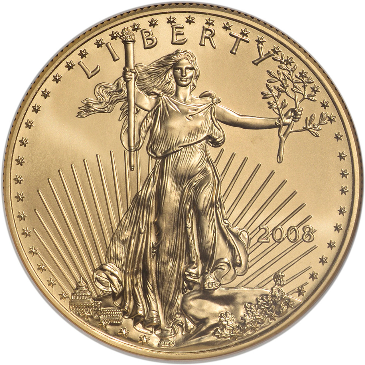 2008 American Gold Eagle 1 oz $50 - NGC MS70 [08-AGE-50-N